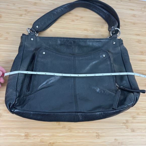 VTG! Osgoode Marley Feel The Difference Black Leather Hobo Shoulder Bag Purse - Picture 10 of 16